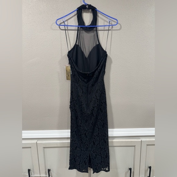 NWT Verte Black Beaded Neck Line Dress - Picture 7 of 9